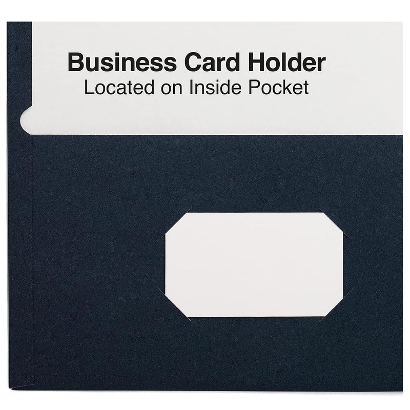 Staples 2-Pocket Folders, Letter-Size Document Folder Style, Navy Blue, Durable, Lightweight (25 Pack) - Image 4